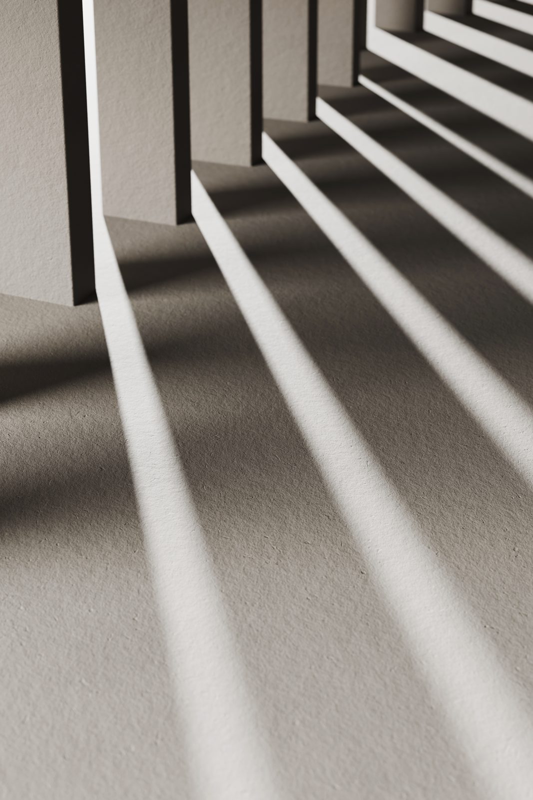 Light passing through an architectural structure